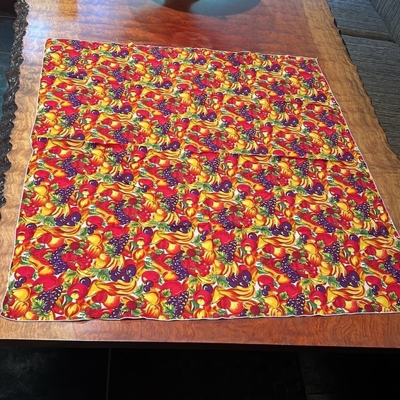 Summer Fruit Cotton Table Cloth 43” x 39” - Picture 2 of 4
